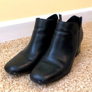 Born black leather booties size 10